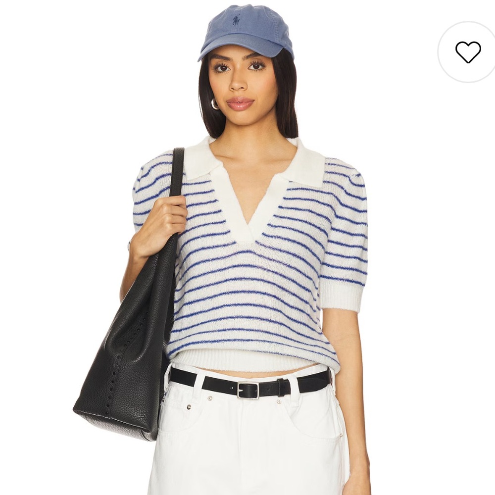 PISTOLA BILLIE TOP Striped V-Neck Sweater